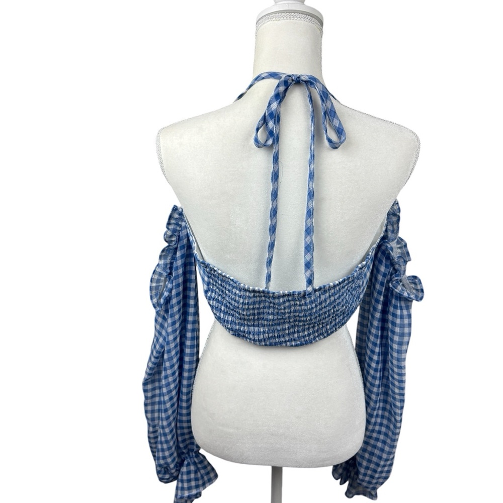 SHEIN Curve Halter Top with Sleeves, festival, summer, outdoors, beach, party - Picture 6 of 9